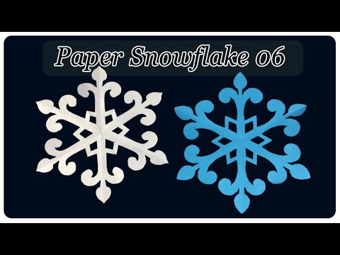 How to Make Paper Snowflake 06 | Paper Cutting Design| Easy Paper Snowflake |Christmas Decorations.