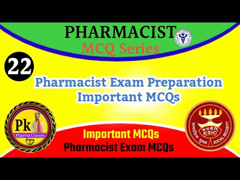 Pharma MCQs ll Pharmacist Exam Preparation ll Pharmacist Vacancy ll ESIC Pharmacist Important MCQs