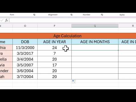 Calculate age in excel   age calculation formula   age calculator in excel