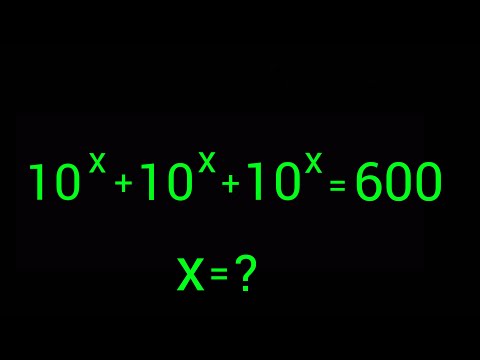 A Nice logarithm Exponent Math Simplification | Find X