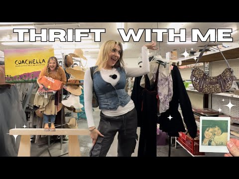 THRIFT WITH ME • DAY IN MY LIFE • oh yeah surprising my BFF with Coachella tickets! #thrifting