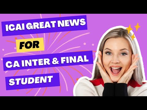 ||ICAI Great News For CA Intermedite & Ca Final 1st Grp|| Thanks ICAI|