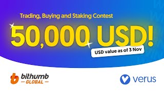 Verus is getting a new exchange listing - Bithumb Global is giving away 140,000 VRSC - worth $50,000