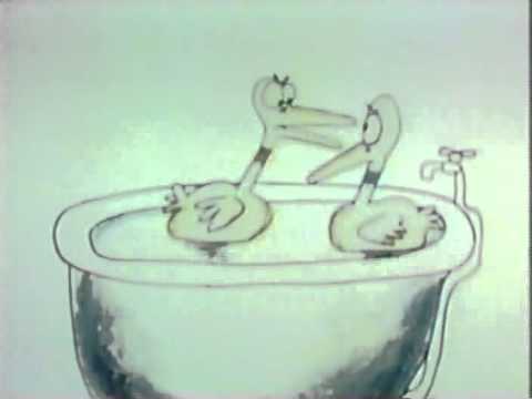 Classic Sesame Street animation - ducks in bathtub