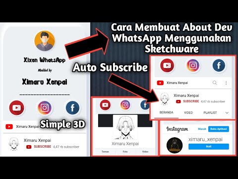 CARA MEMBUAT ABOUT DEV WHATSAPP SENDIRI MENGUNAKAN SKETCHWARE BISA DESIGN SENDIRI #skecthware01