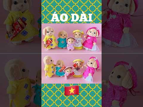 Handmade "Áo dài" - Vietnamese Traditional Costume 🇻🇳 #sylvanianfamilies #calicocritters