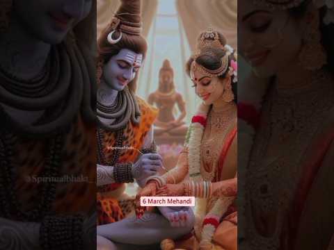 Shiv Parwati Mehndi spacle 🕉️ || Mehndi hai rachne wali || Mahadev status #viral #shorts