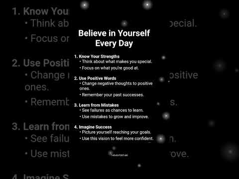 Believe in yourself every day