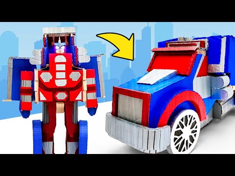 トランスフォーマーを段ボールでDIY: 段ボールがロボットに！ 🤖📦