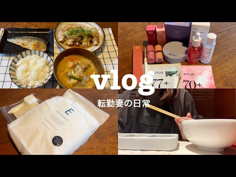 【vlog】残暑を乗り切り、やる気を出したい転勤妻の日常🧸｜美容院💇‍♀️｜hince,Anua韓国コスメ購入品💄｜エプソムソルト｜おうちごはん