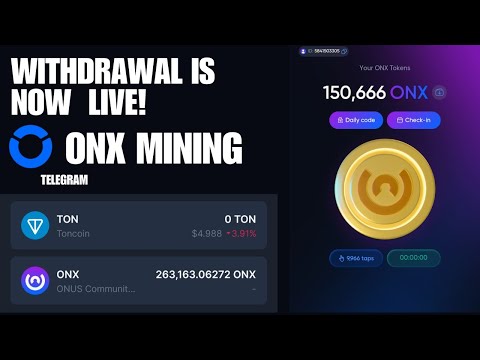 Onus Exchange Telegram Mining Withdrawal is Now Opened | Trading This September | Get 50K Tokens Now