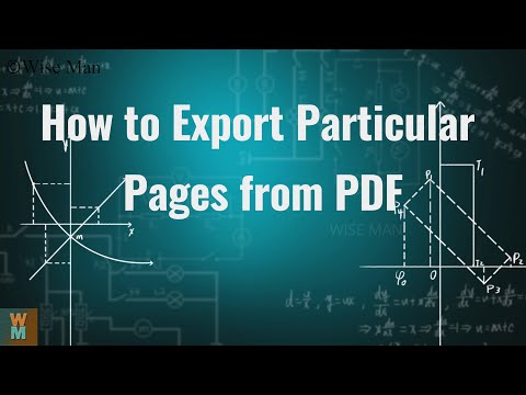 How to Export Particular Pages from PDF #howtoexport #particularpages #pdf #wiseman