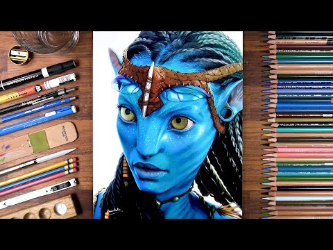 Drawing Avatar: Neytiri (Zoe Saldana) | drawholic