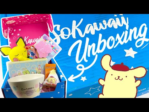 Opening a SoKawaii Box! SANRIO KUROMI, POM POM PURIN, POKEMON PLUSHIE, SAN-X AND MORE! ♡