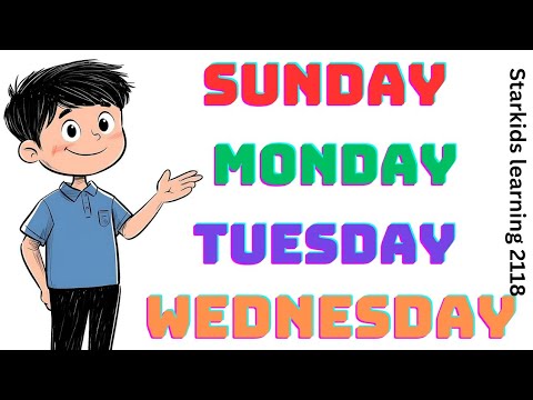 Week Names In English| Kids Educational video| #kidsvideo #educational video #kids #trending