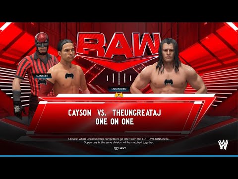 WWE 2K2K24: AWA Monday night dawn: TheungreatAJ vs Cayson