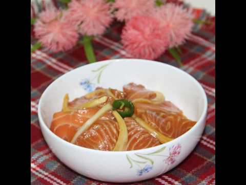 How to make a salty one-bowl salmon sashimi rice bowl