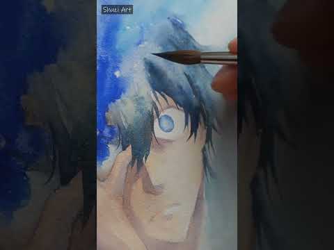 Watercolor Anime | Isagi Yoichi from Blue Lock | #shorts