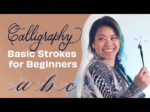 Copperplate calligraphy basic strokes for beginners