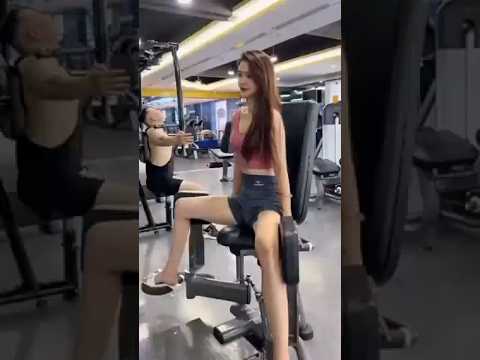 Girl Exercising with open legs hot exercise experience