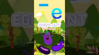 E is for Egg, Eggplant, Elephant, Kids Alphabet education, British teacher #ABCD #phonics #alphabet