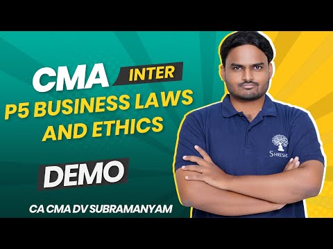 P5 LAW | DEMO | CMA INTER | NEW SYLLABUS | JUNE 2024 EXAMS