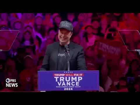 The Crowd Chants "ELON" At Trump Rally