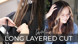 Long Layered Haircut Technique | How to Cut Lived-in Layers on Long Hair (easy tutorial!)