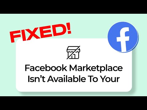 How to FIX Facebook Marketplace Isn't Available To You (UPDATED)