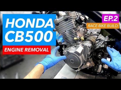 Honda CB500 Engine removal & tear down (part 2) 93-01 pc32