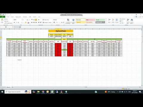 How Option Chain works in excel