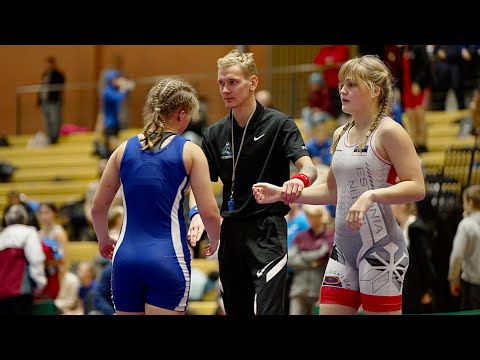 U17 Reelika Hermann (EST) vs Anastassia Rjabtseva (EST) 62kg. Womens girls youth wrestling.