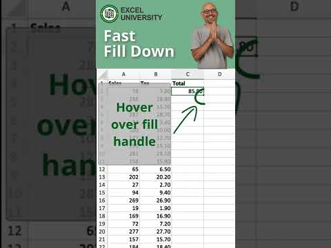 Fast Fill Down #shorts #excel