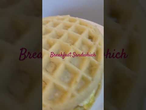 Bacon Eggs Cheese and Waffles