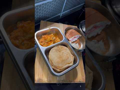 Realistic LunchBox Series(Day-51):-Poori with Paneer Butter Masala✌️ #shorts #kidslunchbox