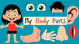 My body parts for kids. Kids educational video. kids vocabulary science