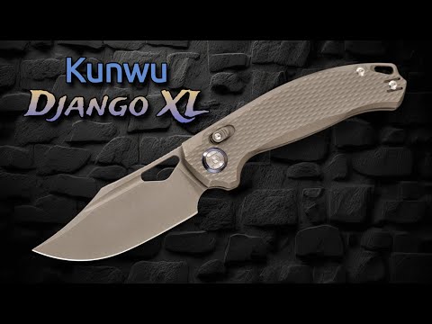 NEW Knife Model!  Kunwu Django XL:  Full Sized Bar Lock Bowie Clip