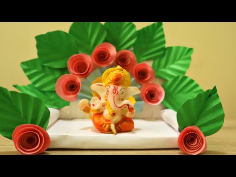 Ganesha chaturthi decoration at home / vinayaka8chavithi decoration / indu thoughts / diy