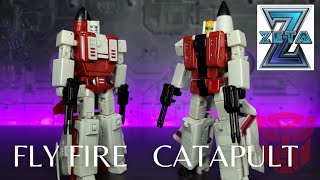 Zeta Superitron Mini Fly Fire and Catapult | Legends Scale Aerialbots Fireflight and Slingshot