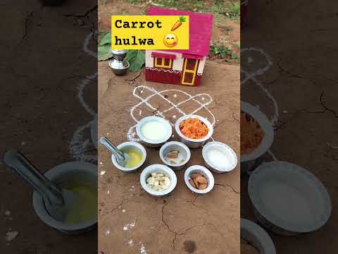 Carrot 🥕 hulwa 😋 miniature cooking #cooking #miniaturecoocking #food #foodie #miniaturecook #mini