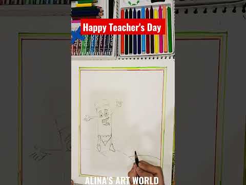 Happy Teacher's Day drawing #shorts #youtubeshorts #artvideo #ytshorts #ytshortsindia #teachersday