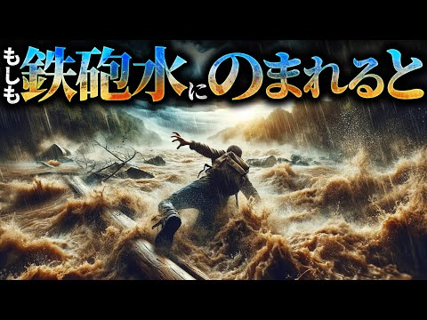 【恐怖】鉄砲水にのまれるとどうなるのか？