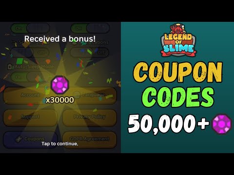 50,000+ GEMS ACTIVE COUPON CODES! - Legend of Slime: Idle RPG War