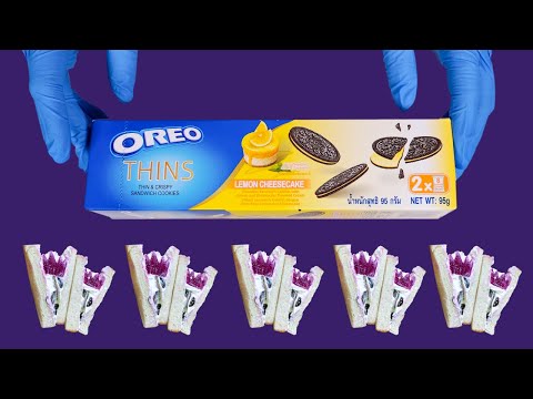 ASMR -Oreo Thins Lemon Cheesecake Sandwich Cookies to SandWich