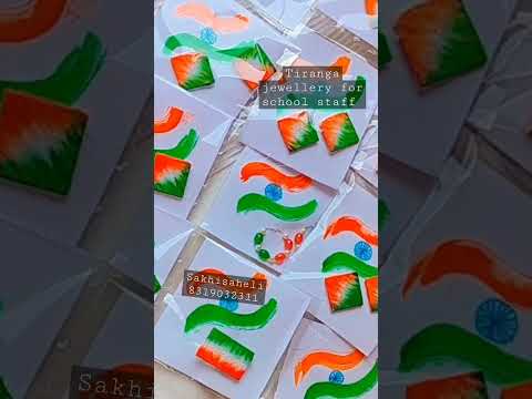 Tiranga jewellery, Independence day k liye handmade jewellery, Deshbhakti,bharat desh