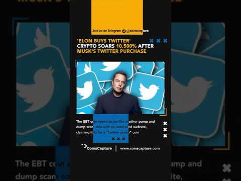 News of the day: ELON BUYS TWITTER Crypto Soars 10,500 Percent After Musks Twitter Purchase