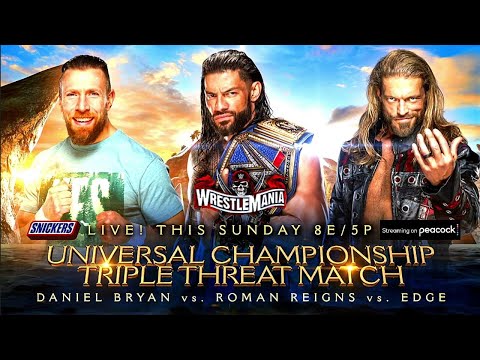 WWE WrestleMania 37 Official Match Card ( Old Section Gold )