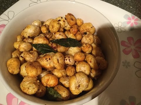 Paleo phool makhana fry  or lotus seed fry  recipes (evening snack)