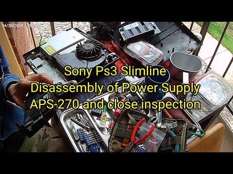 (1446) Sony Ps3 Slimline  Disassembly of Power Supply  APS 270 and close inspection (pt 3)