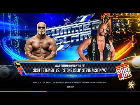 WWE 2K24 STONE COLD STEVE AUSTIN VS. SCOTT STEINER AMBULANCE MATCH FOR THE WWE CHAMPIONSHIP BELT!